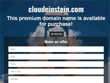 Tablet Screenshot of cloudeinstein.com